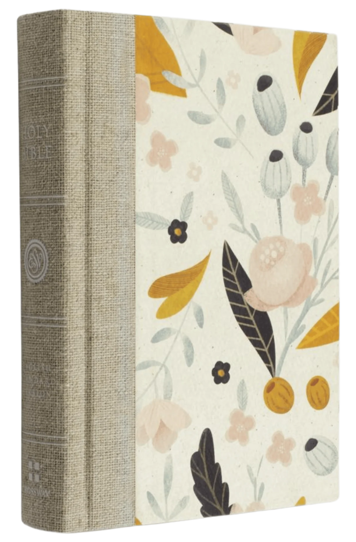 ESV Large Print Compact Bible, Red Letter (Hardcover, Spring Bloom Design)